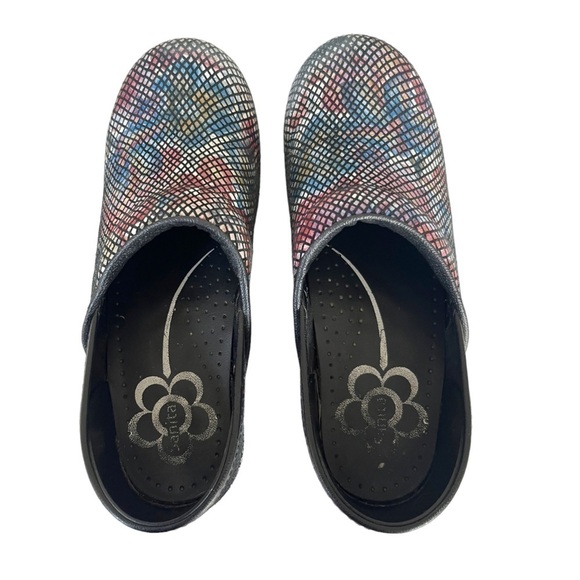 Sanita Pro Floral Ohana Comfort Professional Clog Mosaic Metallic Floral Sz 7.5 - Picture 3 of 10